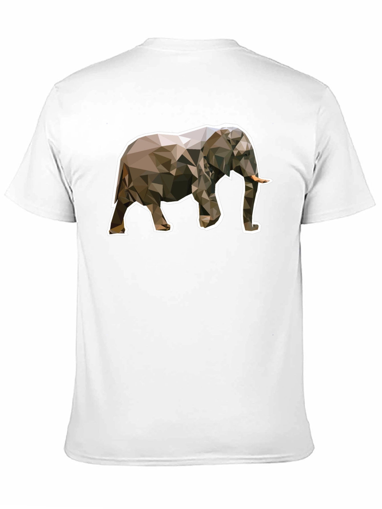 Geometric Elephant Graphic Tee - Unique Black T-Shirt