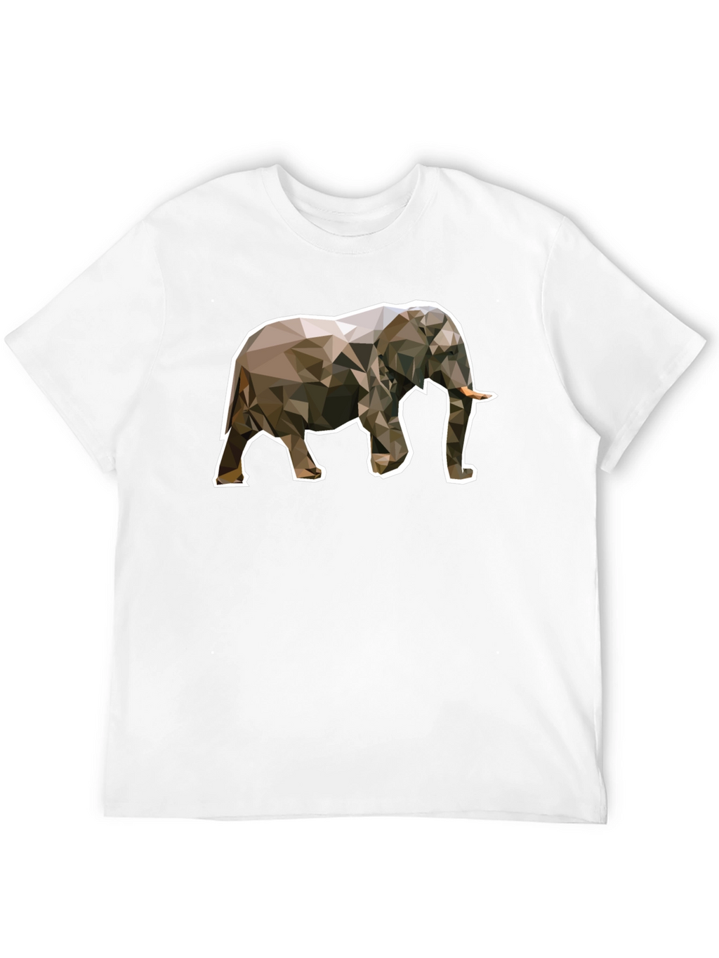 Geometric Elephant Graphic Tee - Unique Black T-Shirt