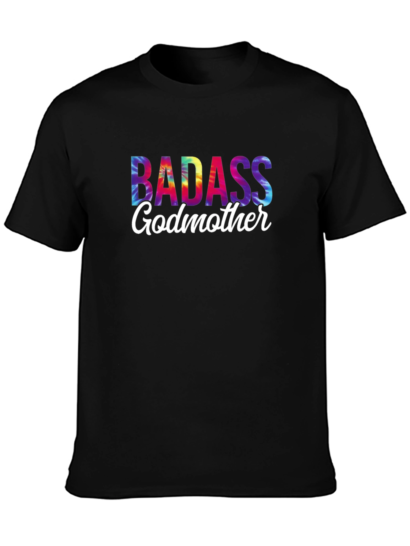 Badass Godmother Tie-Dye Graphic Tee - Novelty Gift