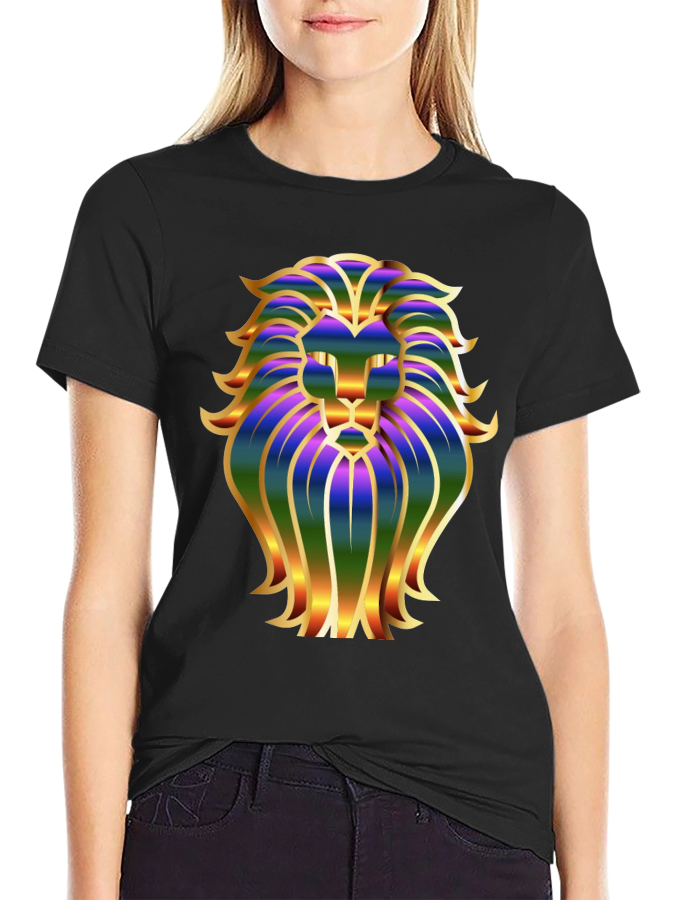 Lion Graphic Black T-Shirt