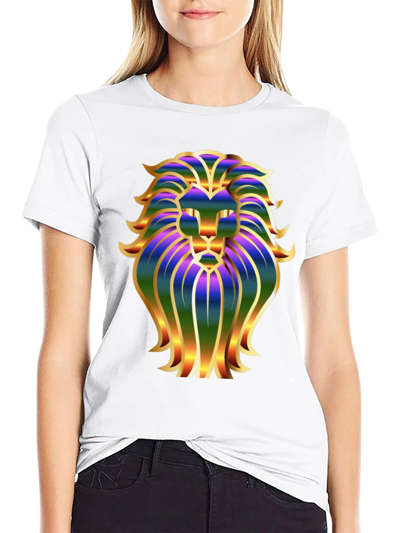 Lion Graphic Black T-Shirt