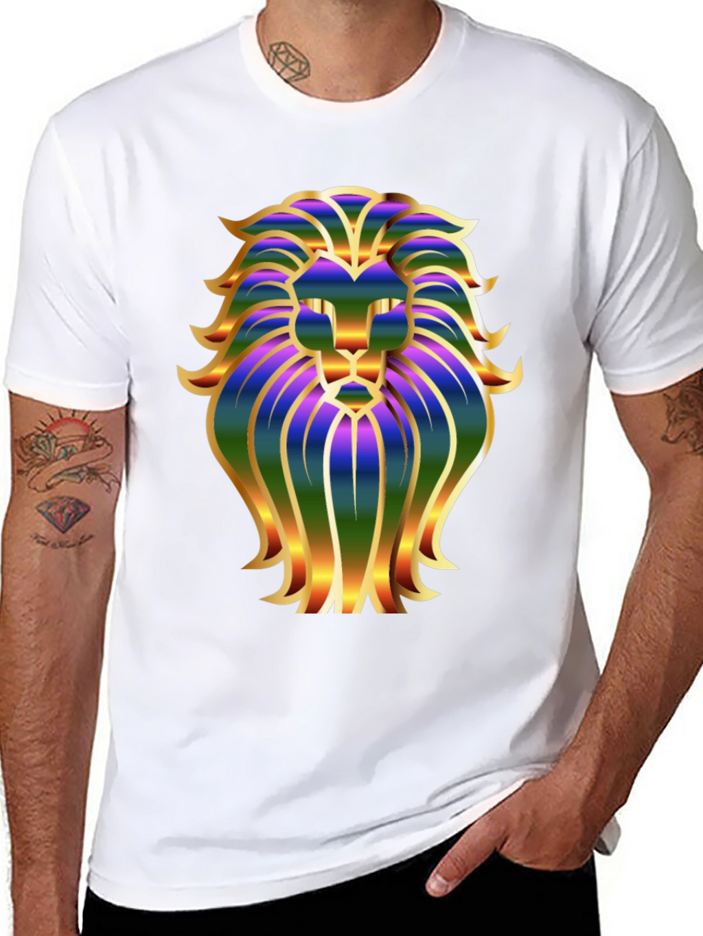Lion Graphic Black T-Shirt