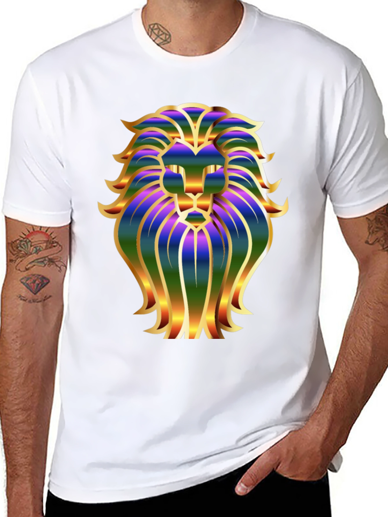 Lion Graphic Black T-Shirt