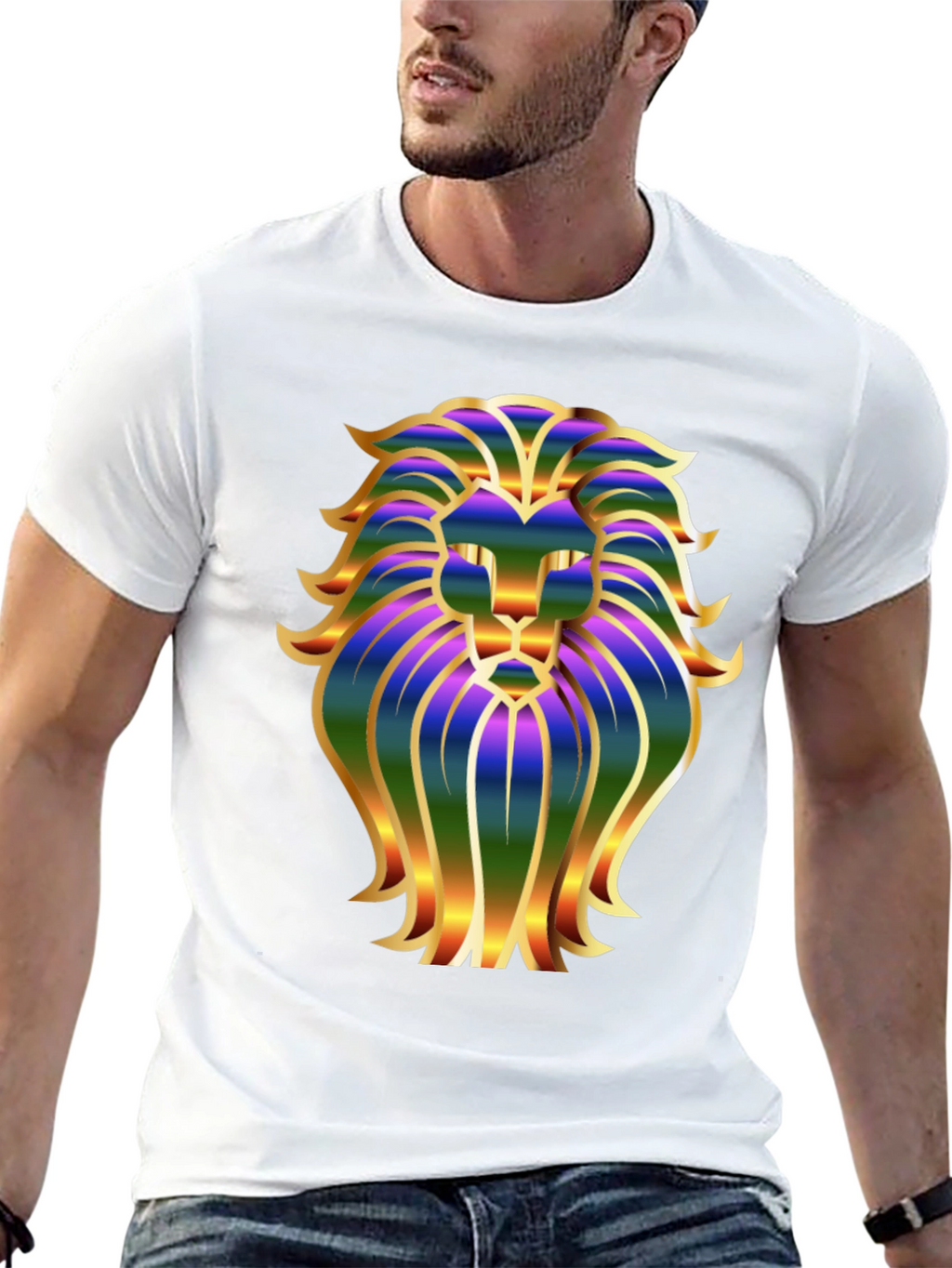 Lion Graphic Black T-Shirt