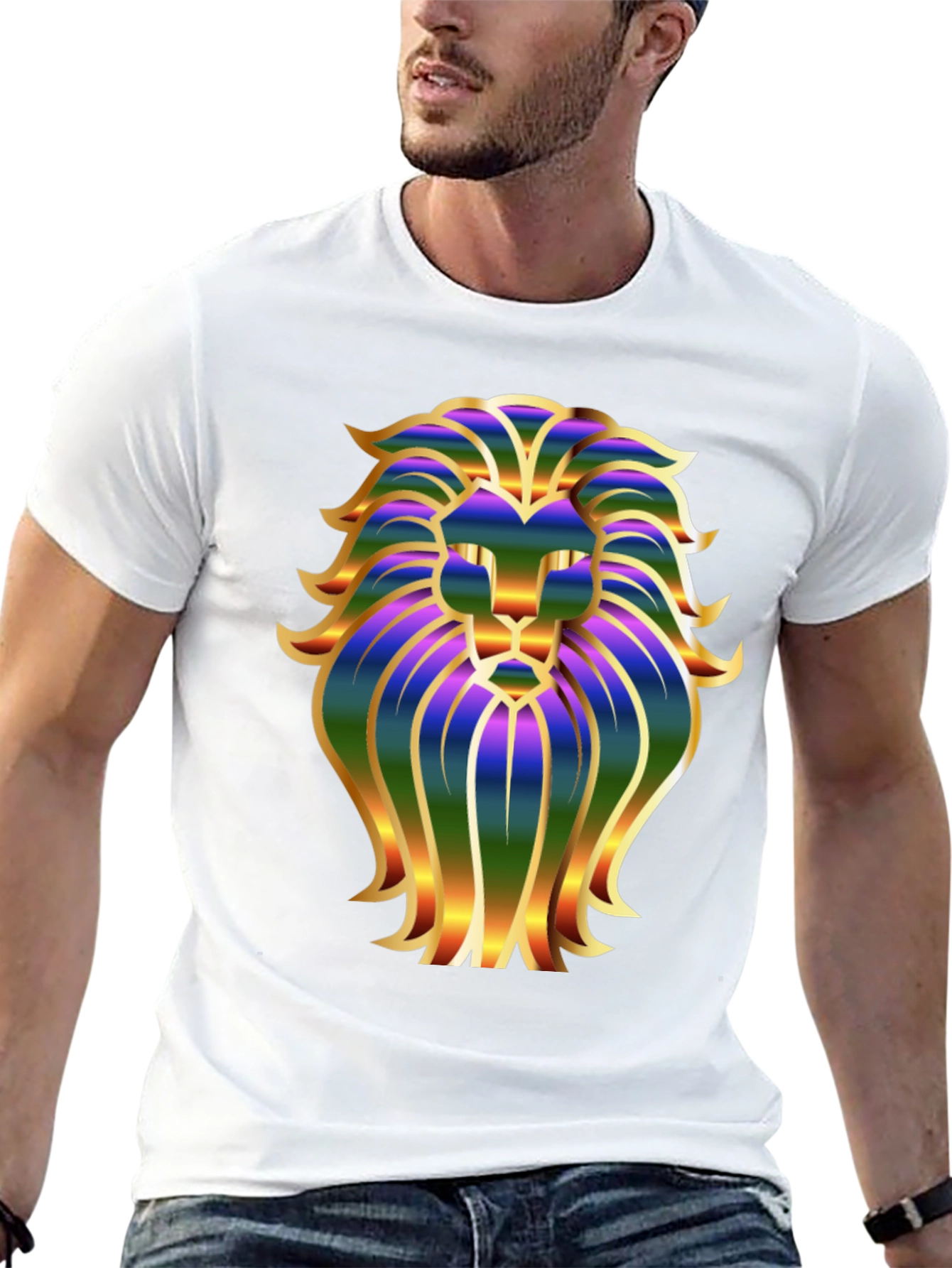 Lion Graphic Black T-Shirt