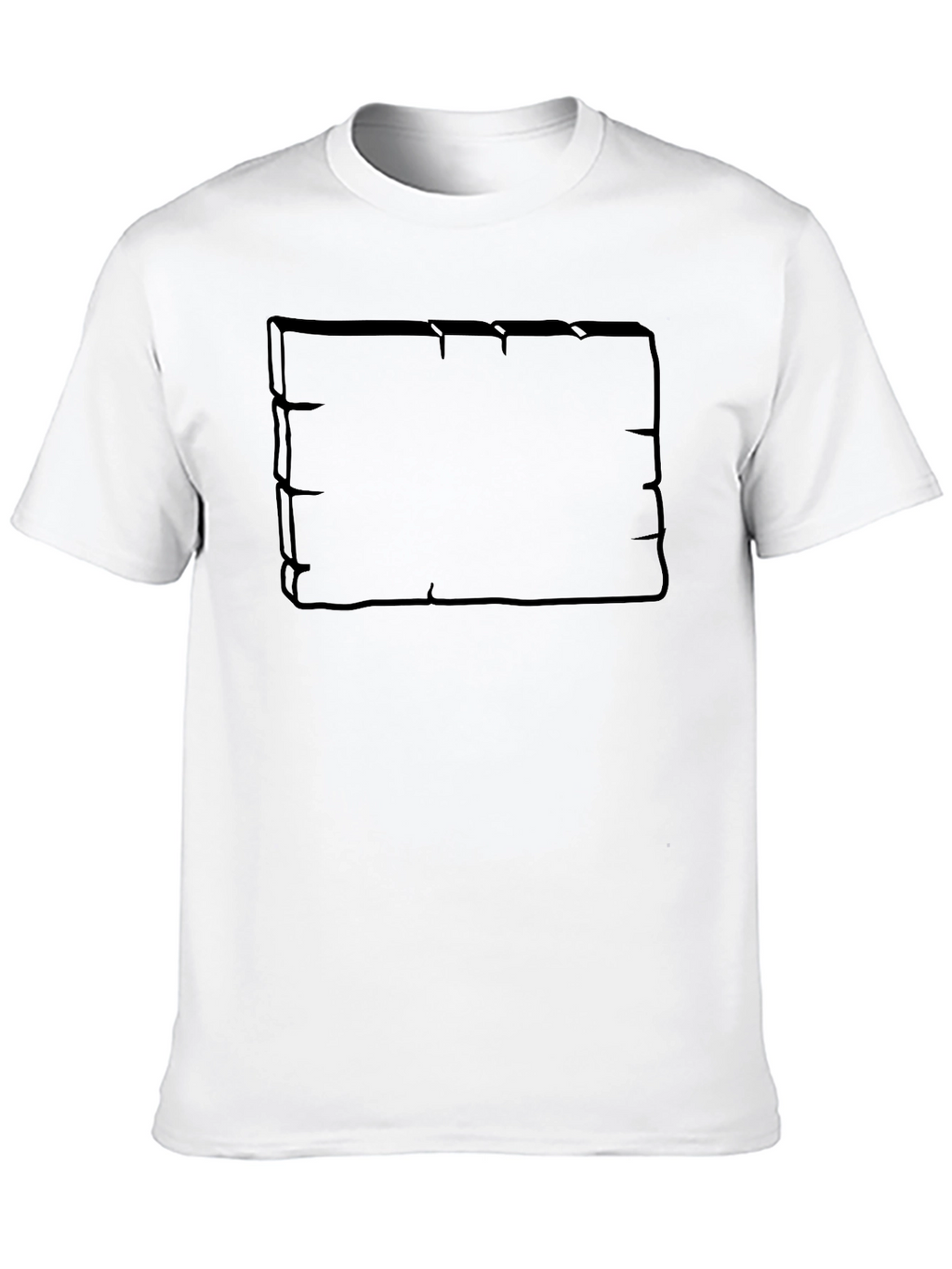 Mens Black Graphic T-Shirt - Wooden Board Design