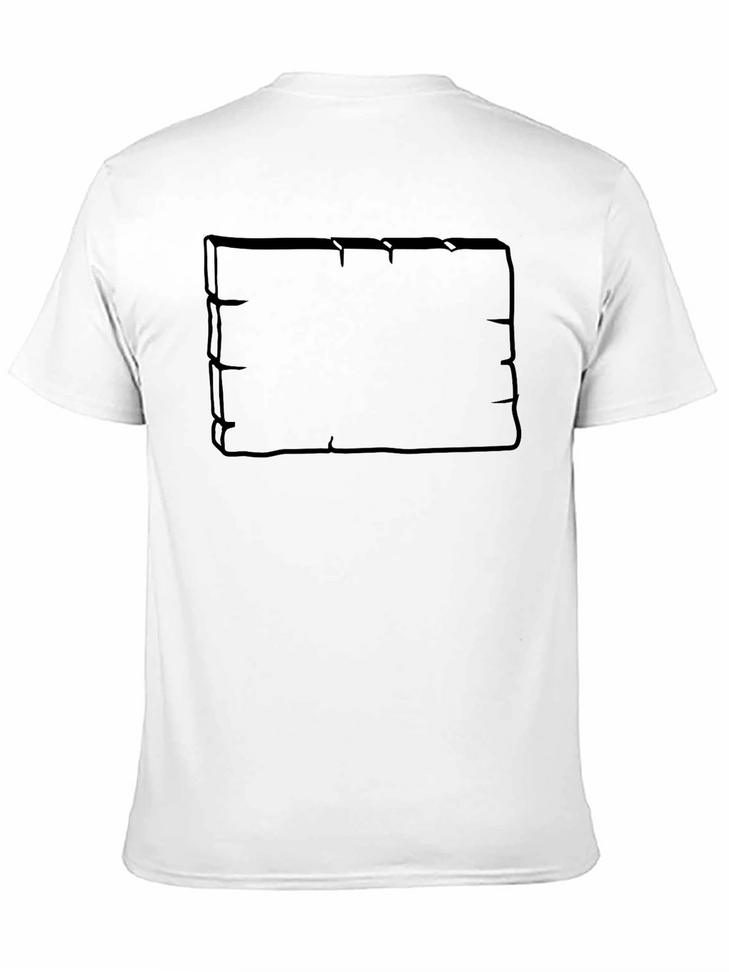 Mens Black Graphic T-Shirt - Wooden Board Design