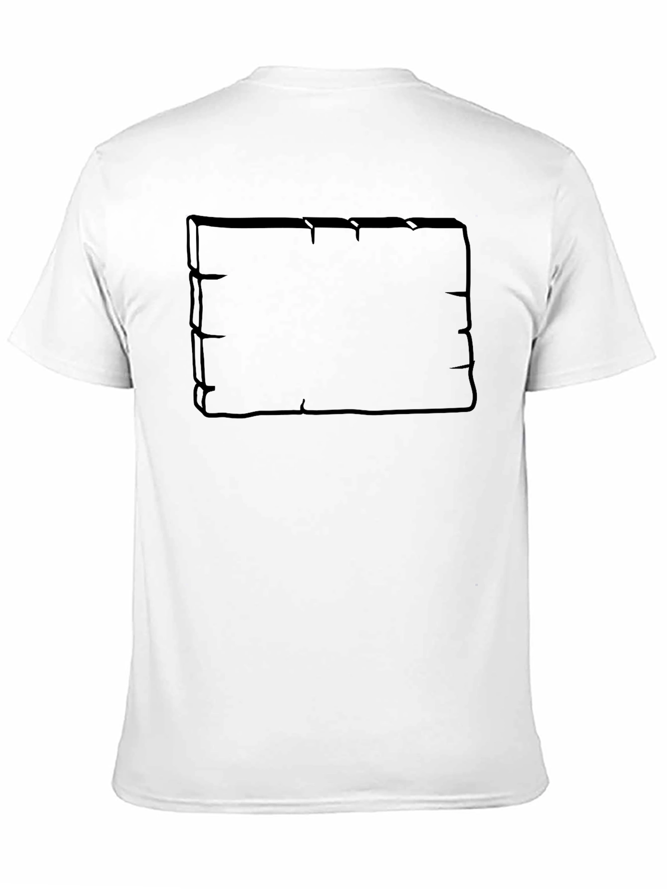 Mens Black Graphic T-Shirt - Wooden Board Design