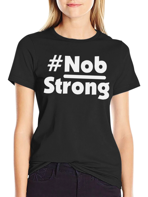 #Nob Strong Black T-Shirt - Statement Tee
