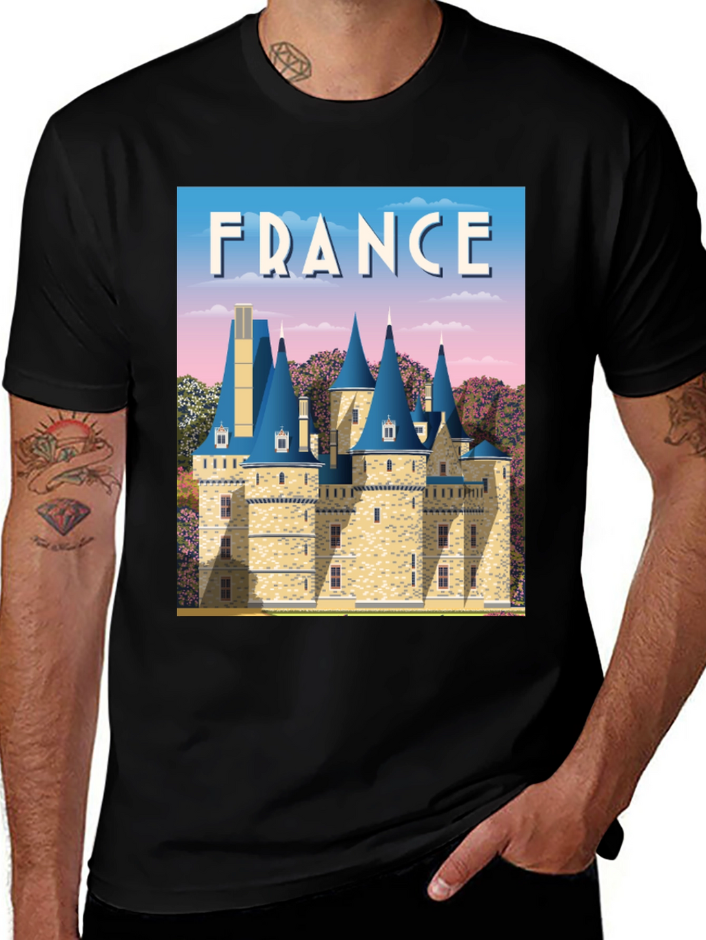 France Chateau T-Shirt - Travel Souvenir Tee