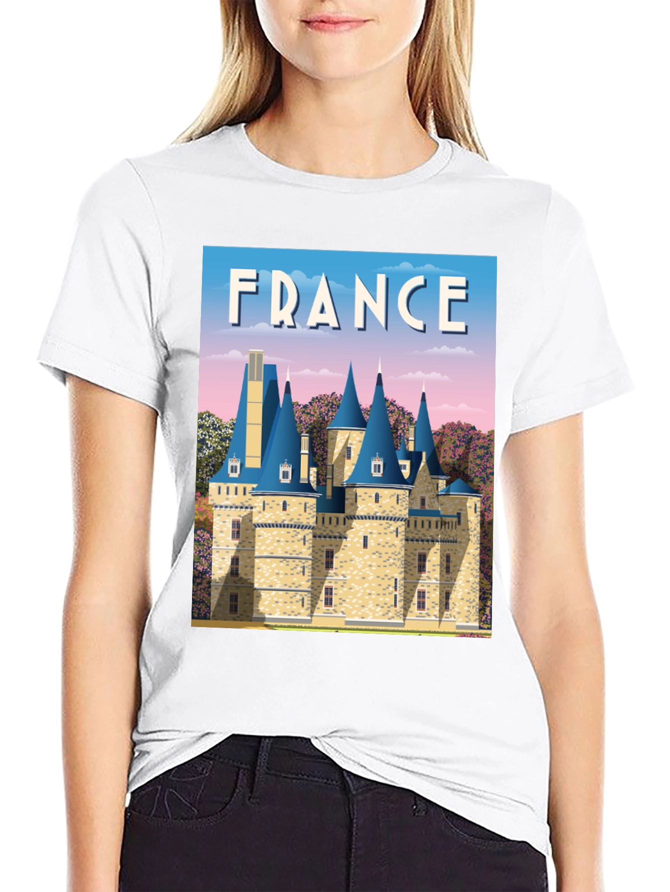 France Chateau T-Shirt - Travel Souvenir Tee