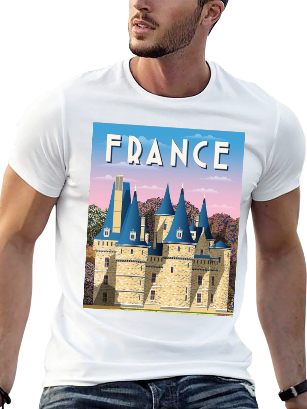 France Chateau T-Shirt - Travel Souvenir Tee