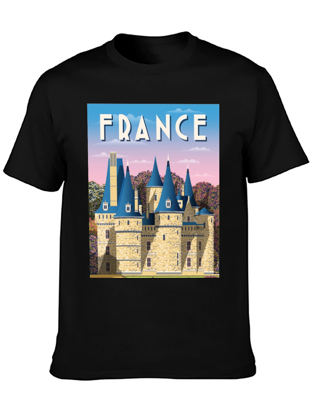 France Chateau T-Shirt - Travel Souvenir Tee