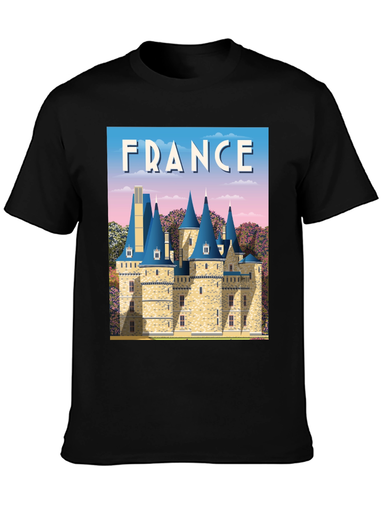 France Chateau T-Shirt - Travel Souvenir Tee