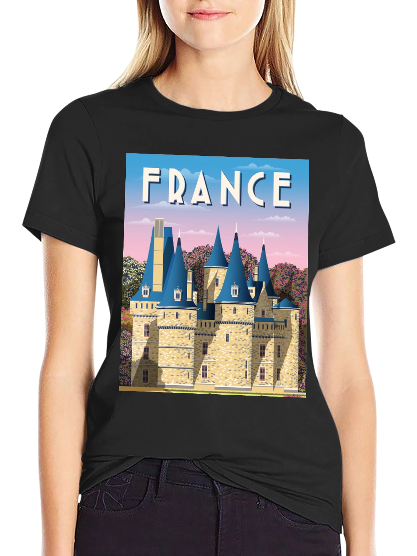 France Chateau T-Shirt - Travel Souvenir Tee