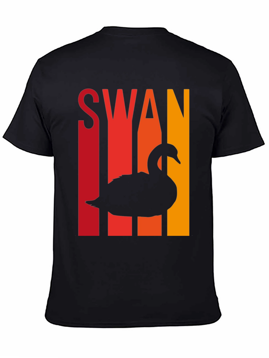 Retro Swan T-Shirt - Cool Bird Silhouette Tee