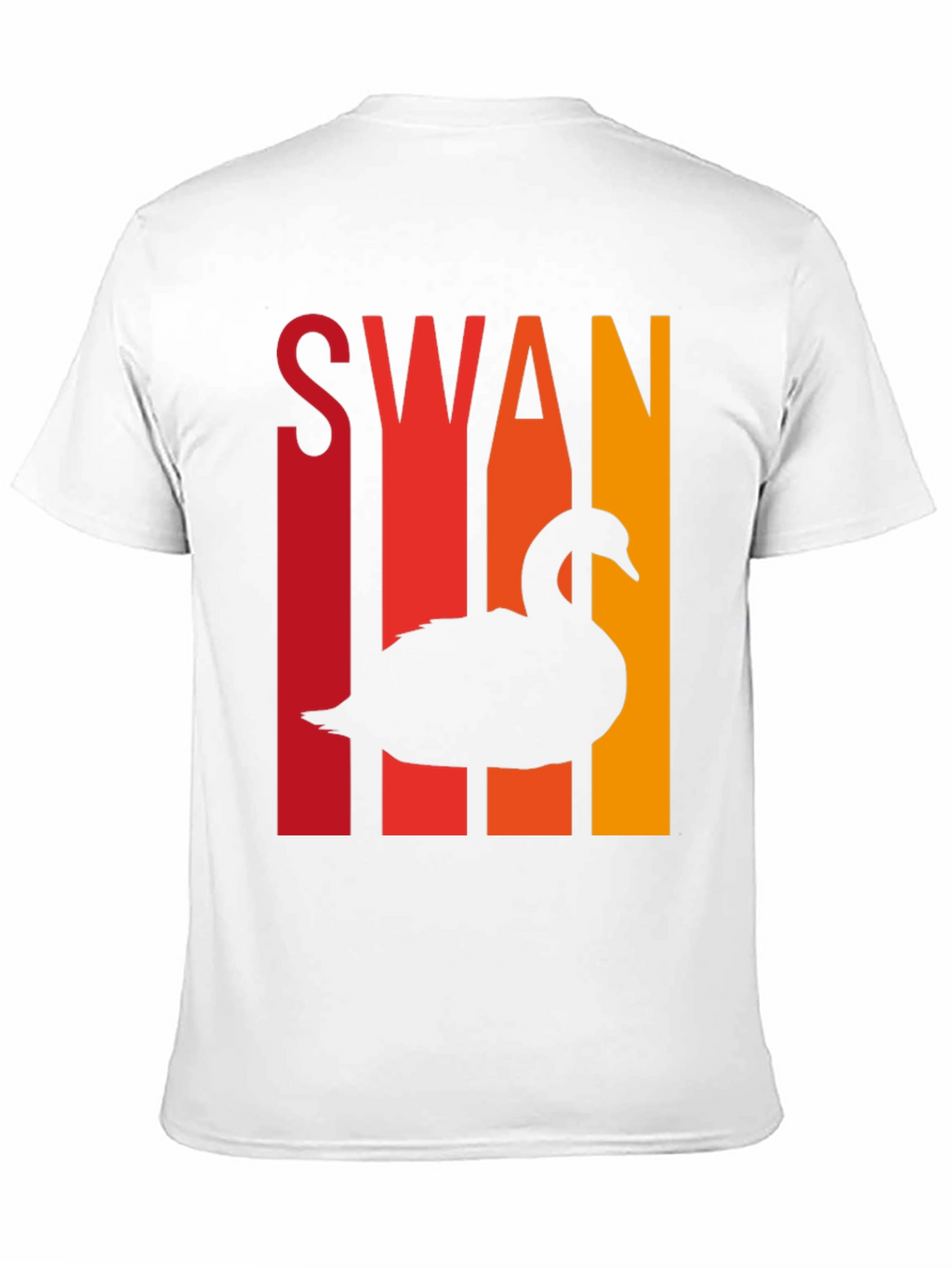 Retro Swan T-Shirt - Cool Bird Silhouette Tee