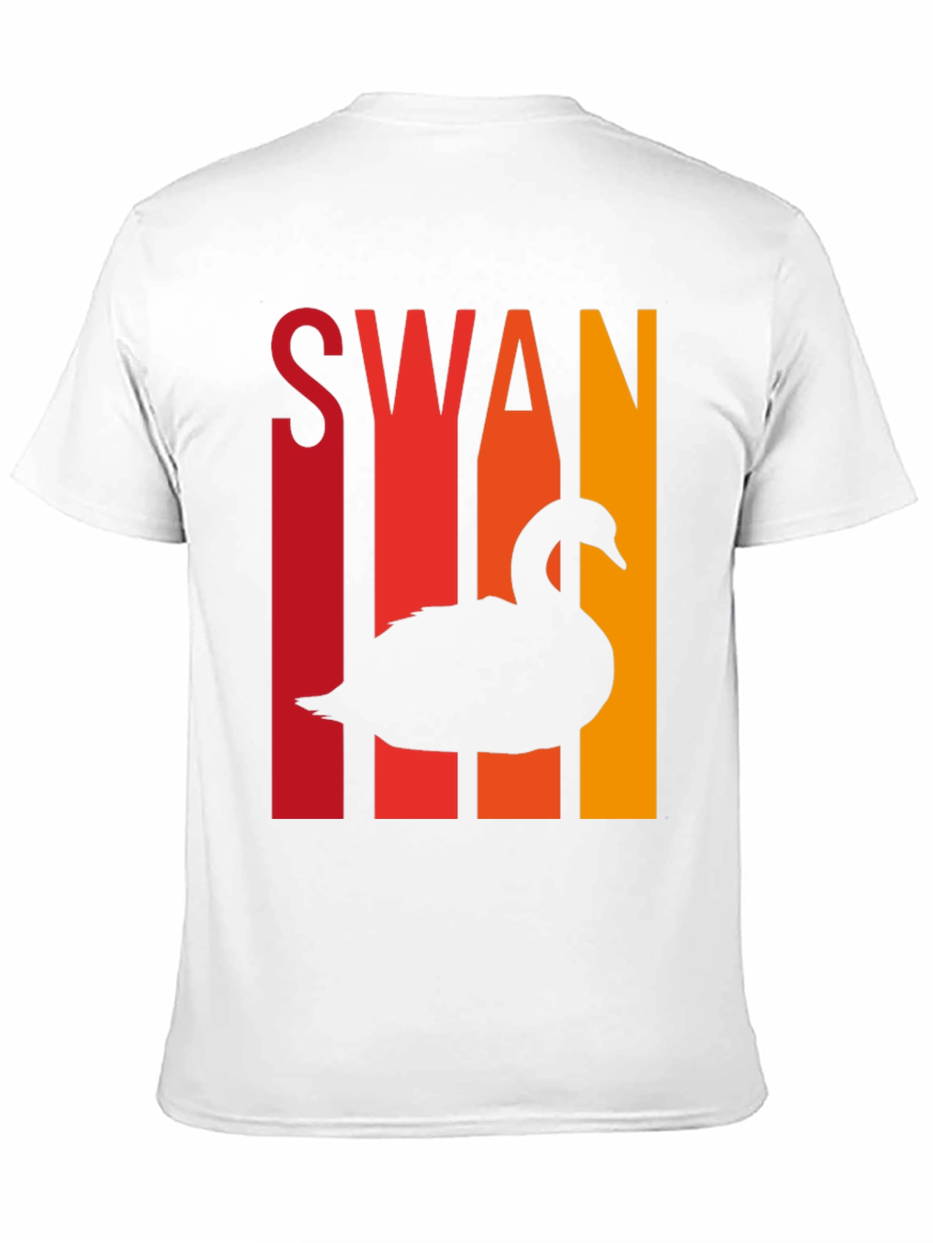 Retro Swan T-Shirt - Cool Bird Silhouette Tee