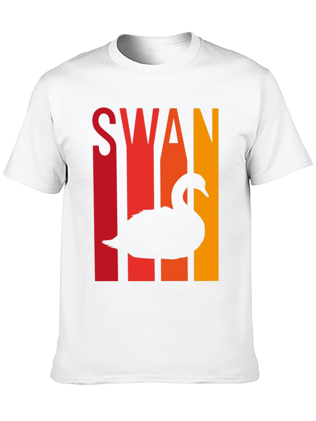 Retro Swan T-Shirt - Cool Bird Silhouette Tee