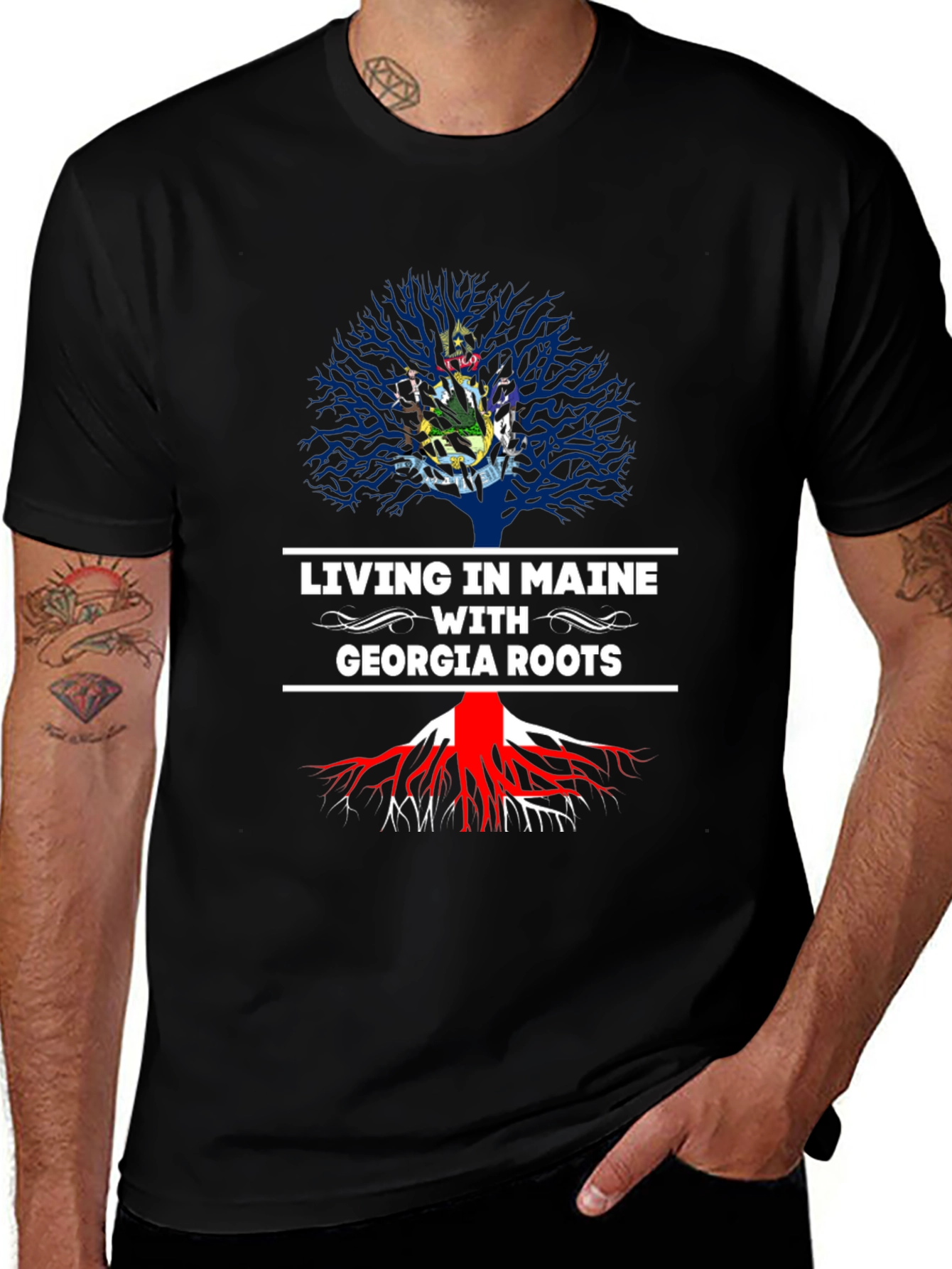 Living in Maine with Georgia Roots T-Shirt
