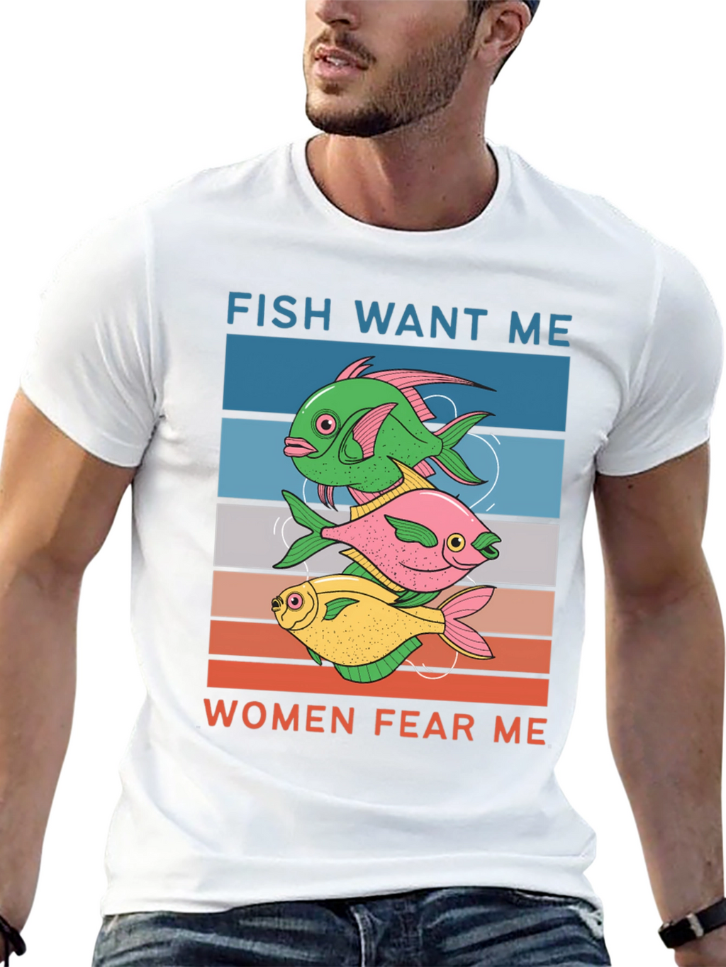 Fish Want Me Women Fear Me Graphic Tee
