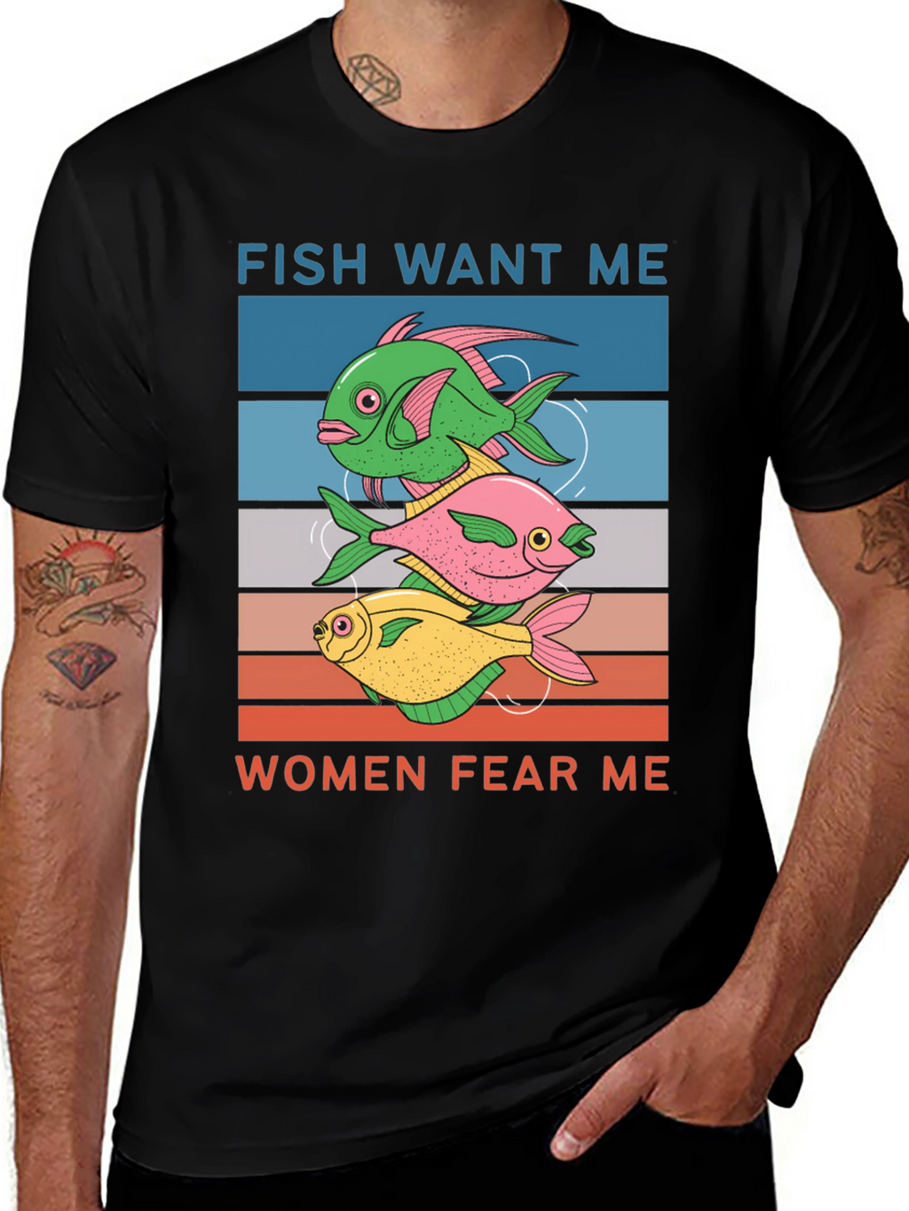 Fish Want Me Women Fear Me Graphic Tee