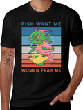 Fish Want Me Women Fear Me Graphic Tee