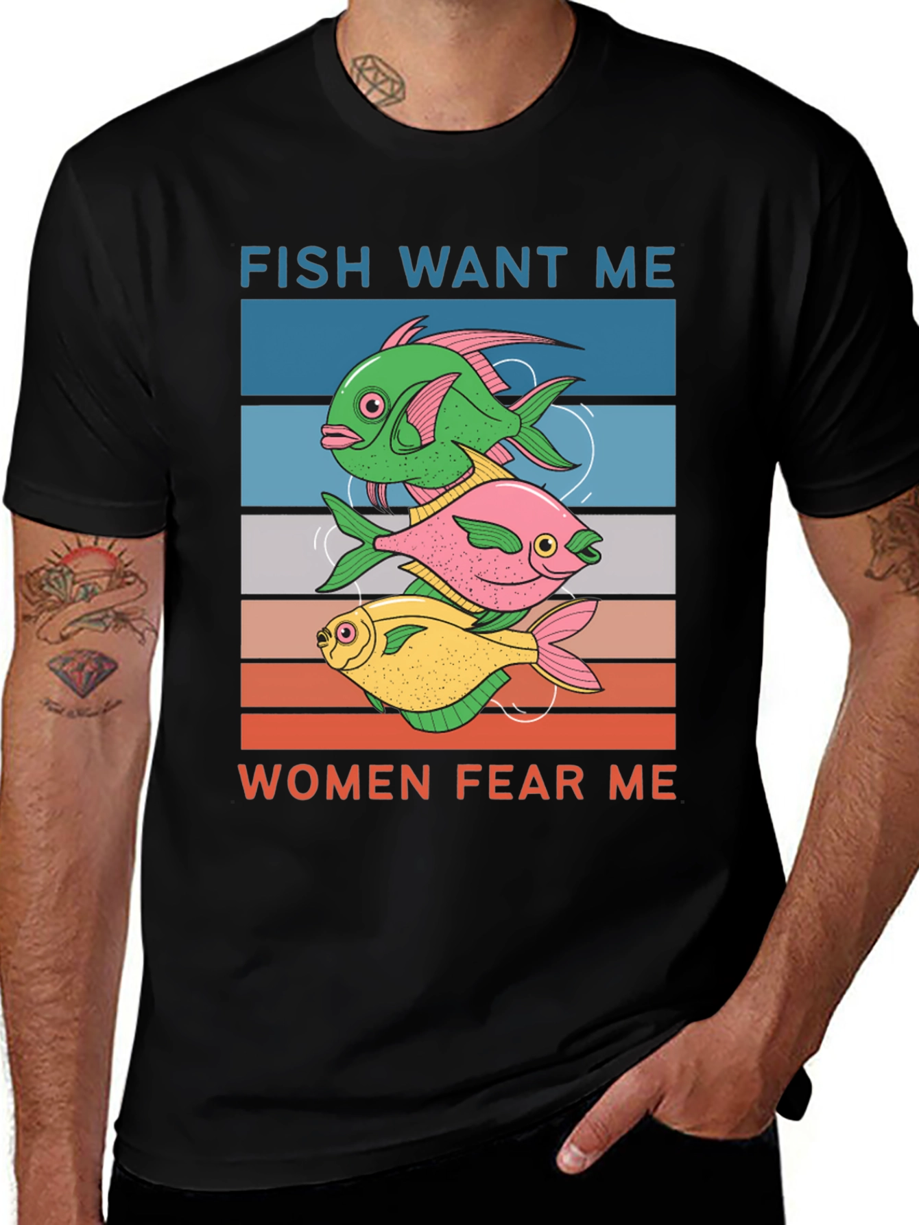 Fish Want Me Women Fear Me Graphic Tee