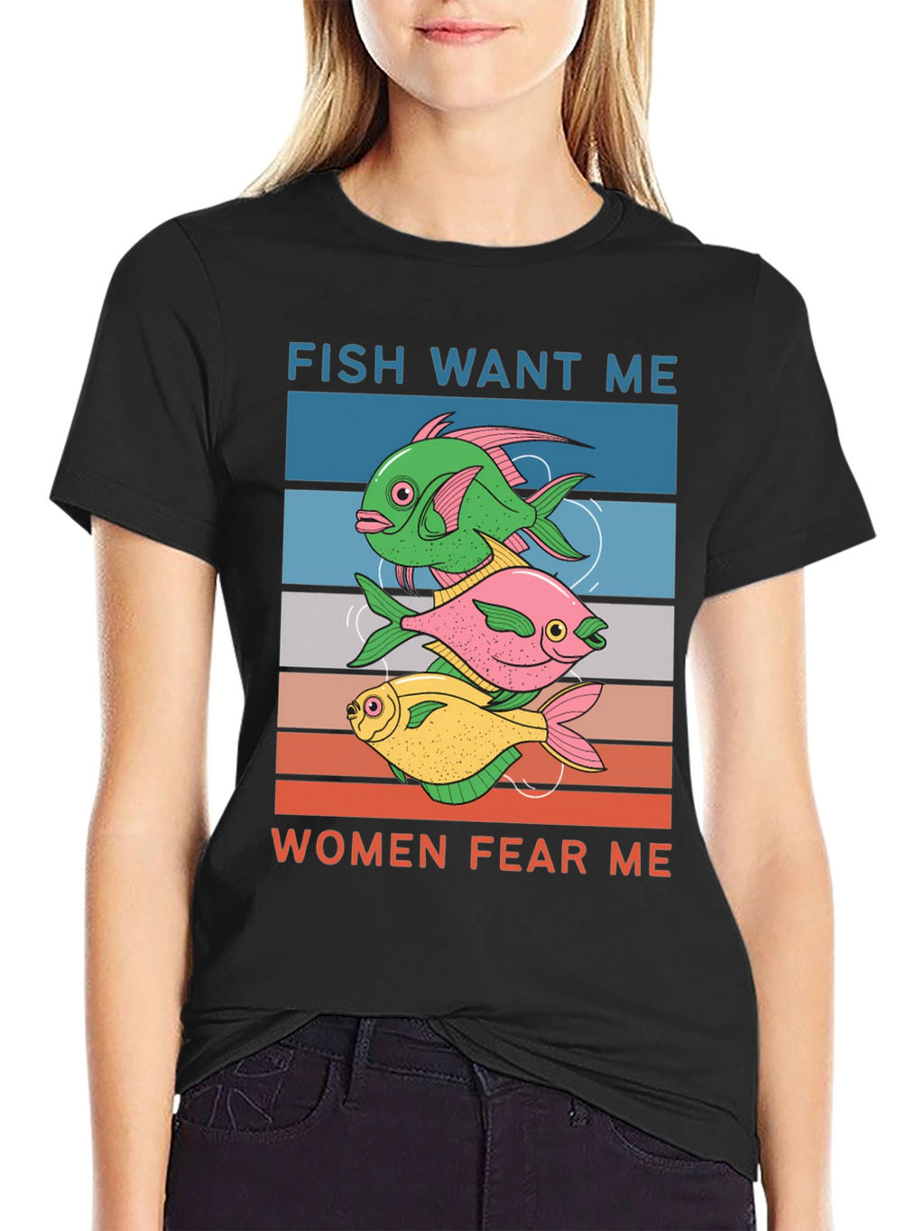 Fish Want Me Women Fear Me Graphic Tee