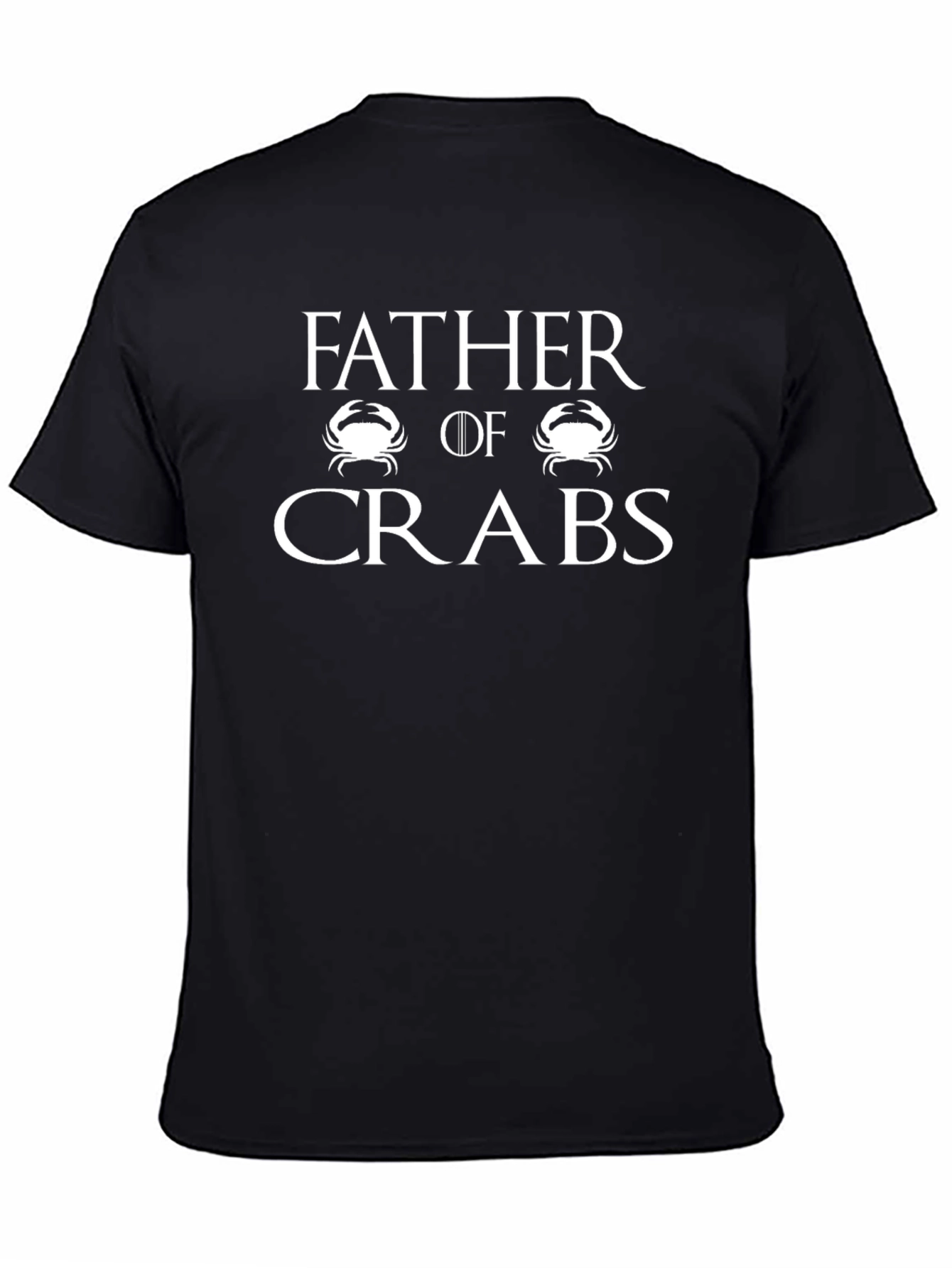 Father of Crabs Graphic Tee - Black Cotton T-Shirt