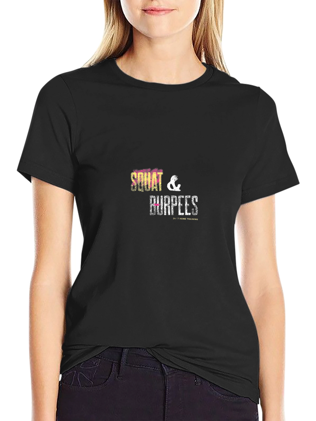 Squat & Burpees Black Graphic T-Shirt