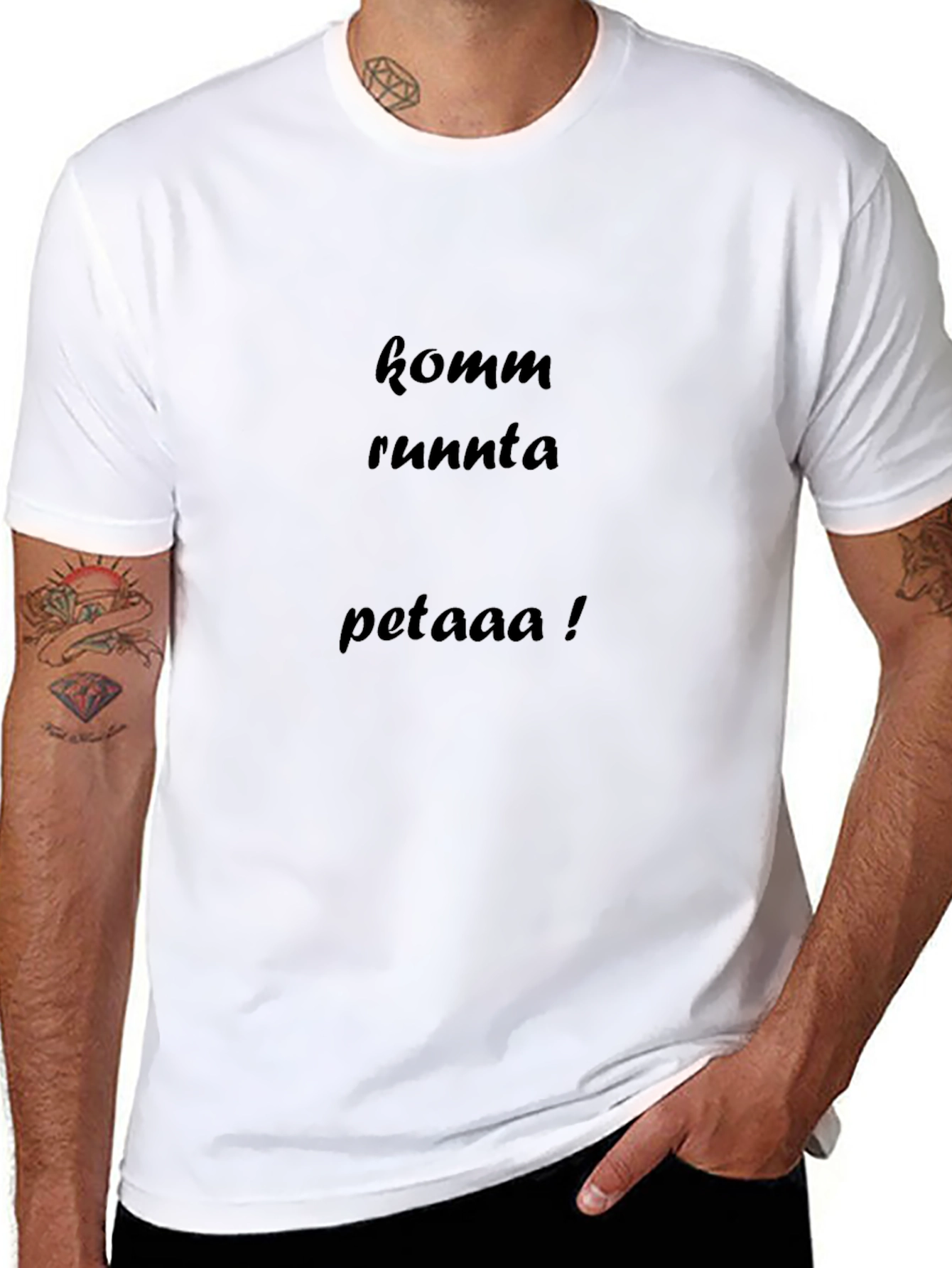 Komm Runnta Petaaa Black T-Shirt