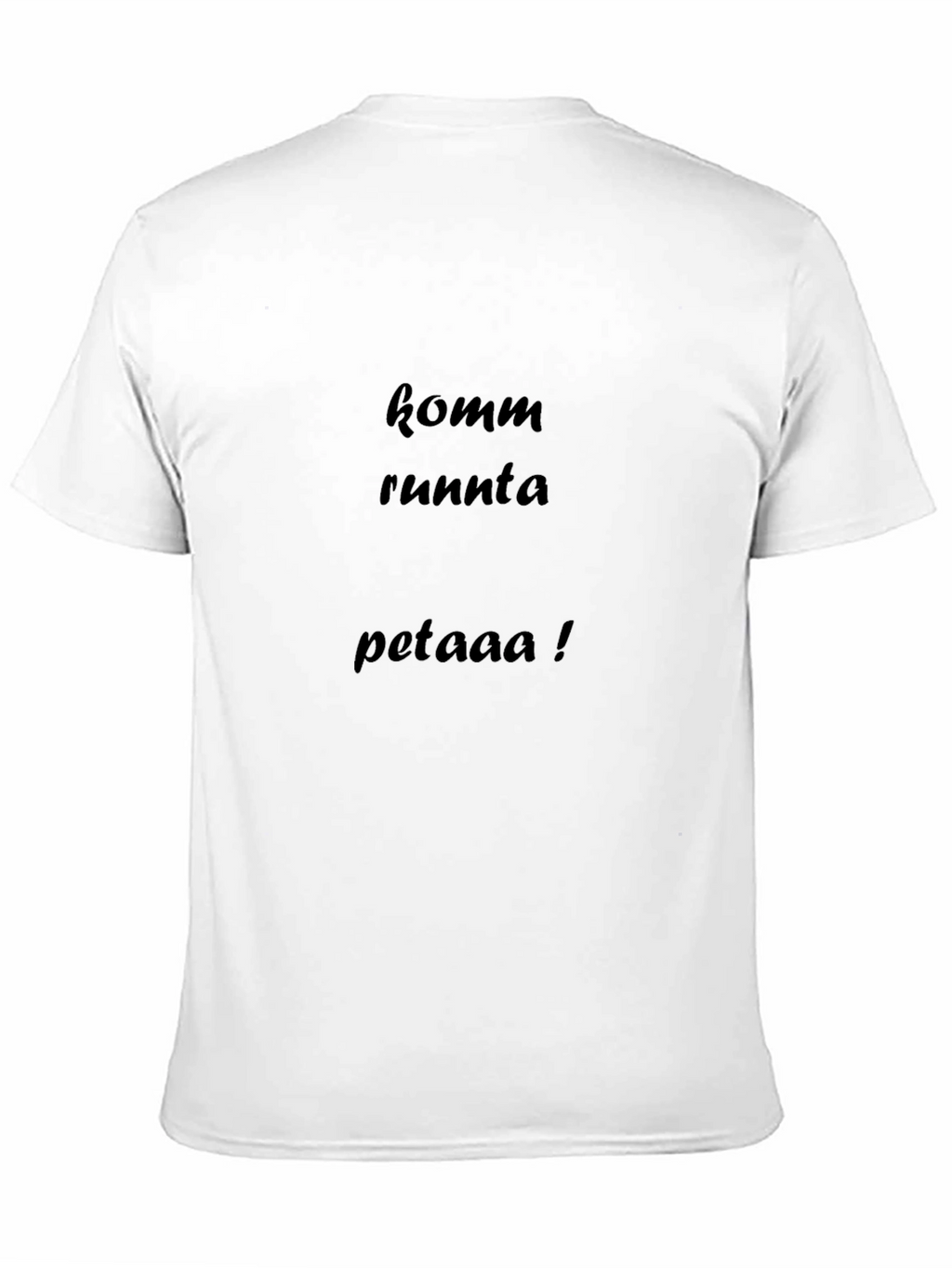 Komm Runnta Petaaa Black T-Shirt