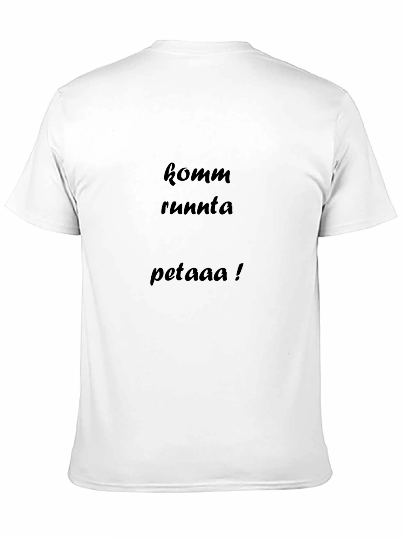 Komm Runnta Petaaa Black T-Shirt