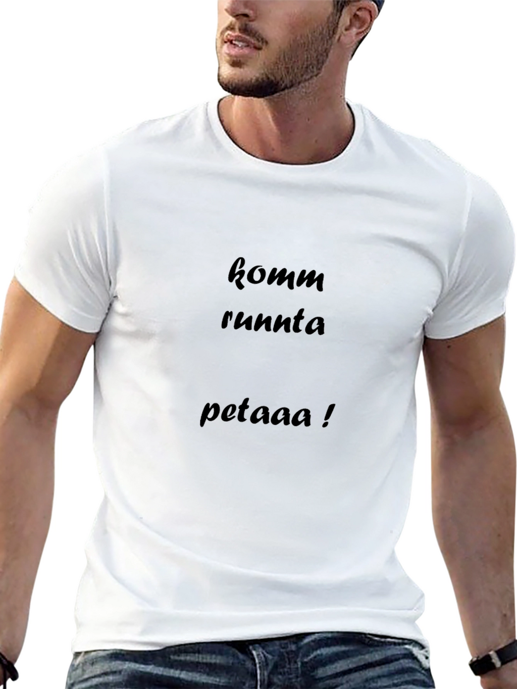Komm Runnta Petaaa Black T-Shirt