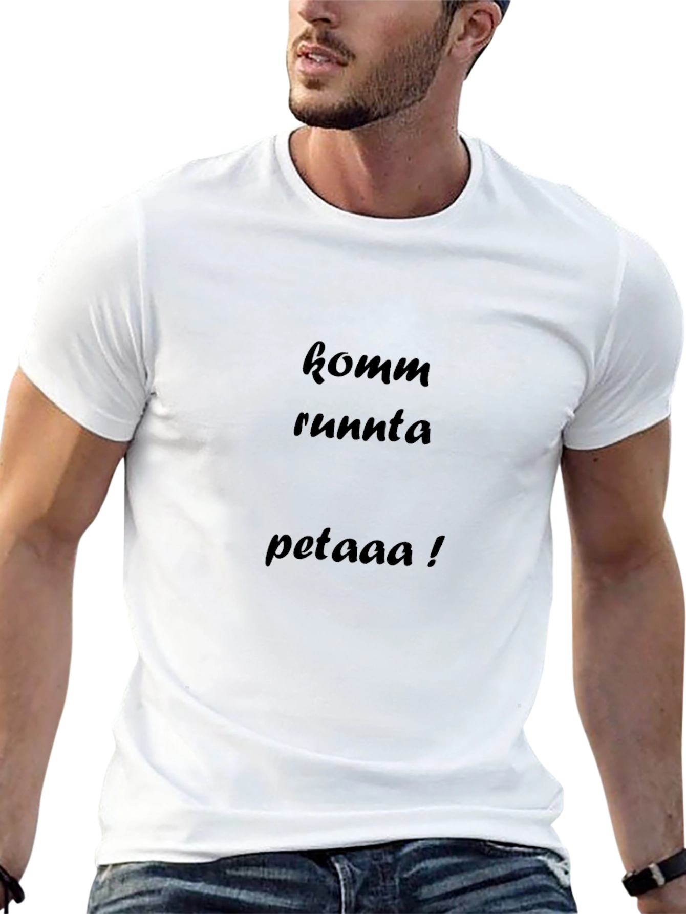 Komm Runnta Petaaa Black T-Shirt
