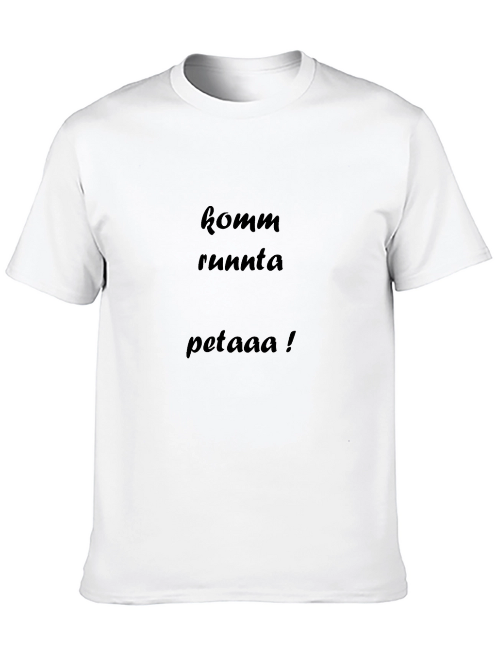 Komm Runnta Petaaa Black T-Shirt