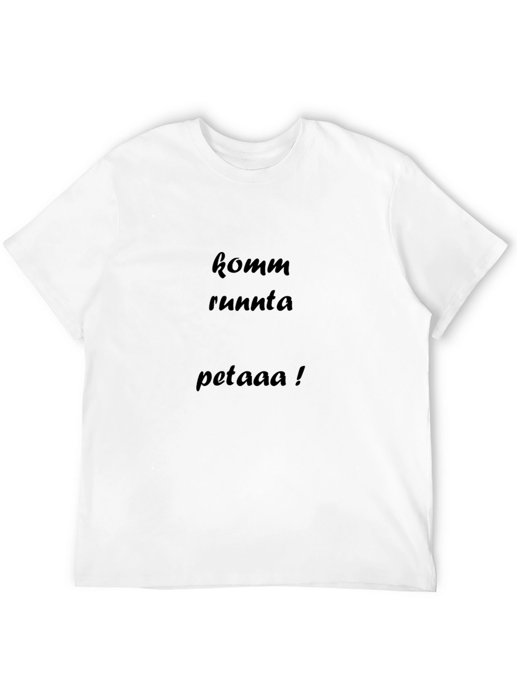 Komm Runnta Petaaa Black T-Shirt