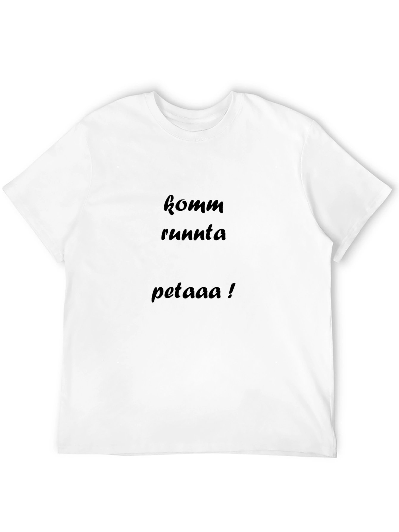 Komm Runnta Petaaa Black T-Shirt