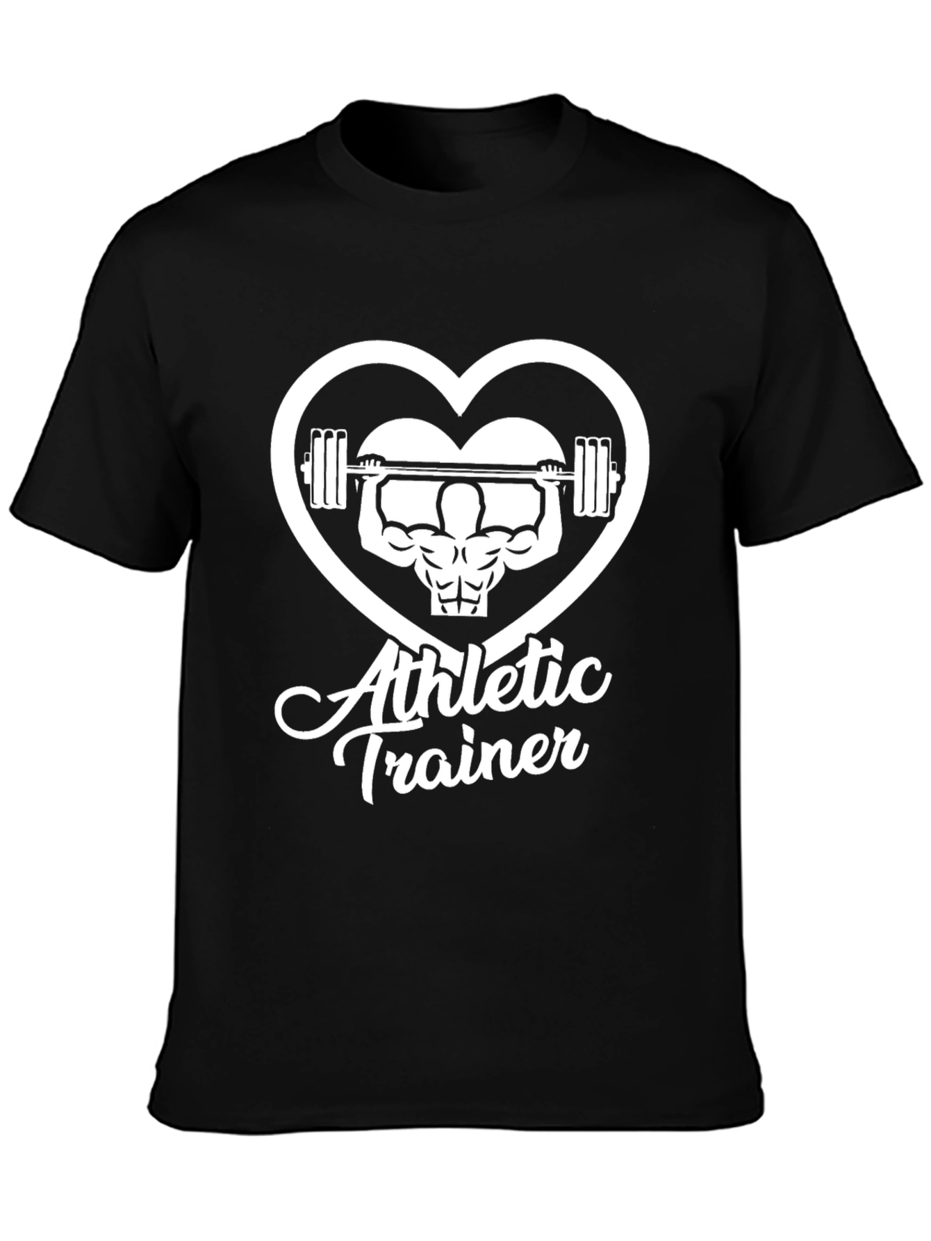 Athletic Trainer Gym T-Shirt - Black Cotton Tee