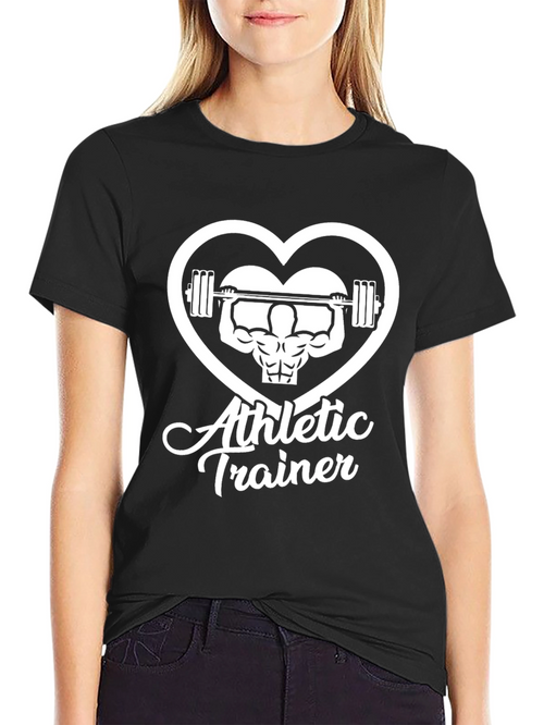 Athletic Trainer Gym T-Shirt - Black Cotton Tee