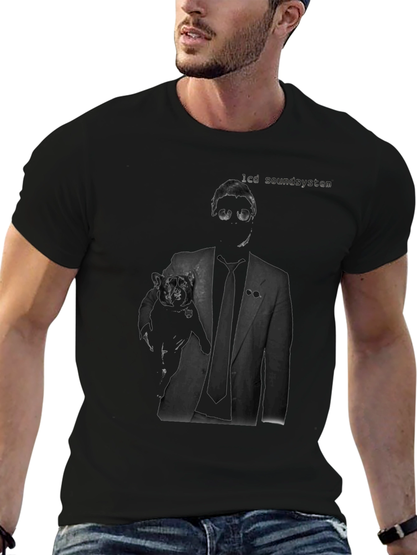 LCD Soundsystem Dog Graphic T-Shirt – Indie Music Style Tee