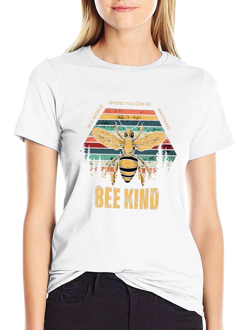 Bee Kind Graphic T-Shirt - Retro Style