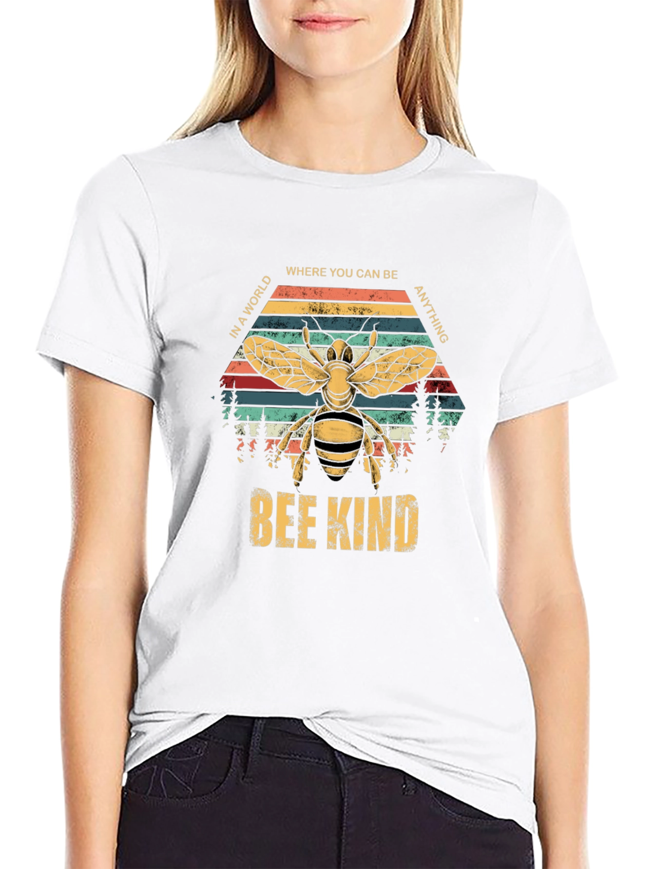 Bee Kind Graphic T-Shirt - Retro Style