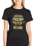 Bee Kind Graphic T-Shirt - Retro Style