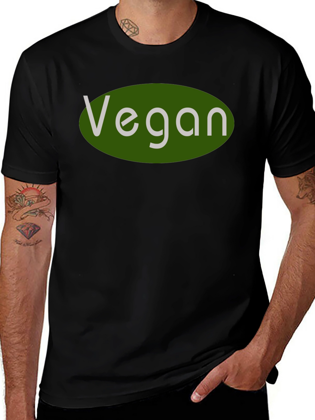 Vegan Statement T-Shirt - Black