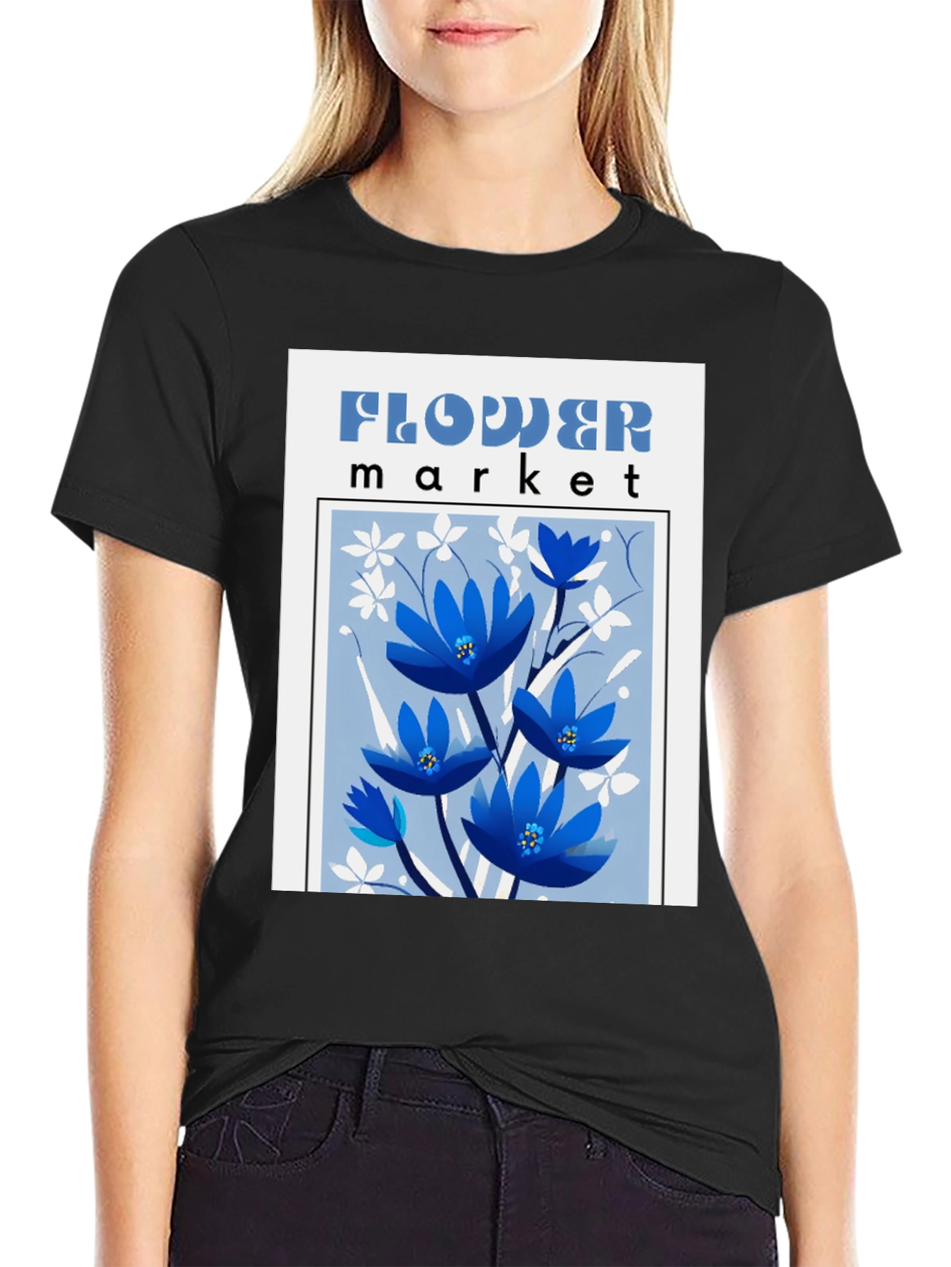Floral Market Graphic Tee - Stylish Comfort