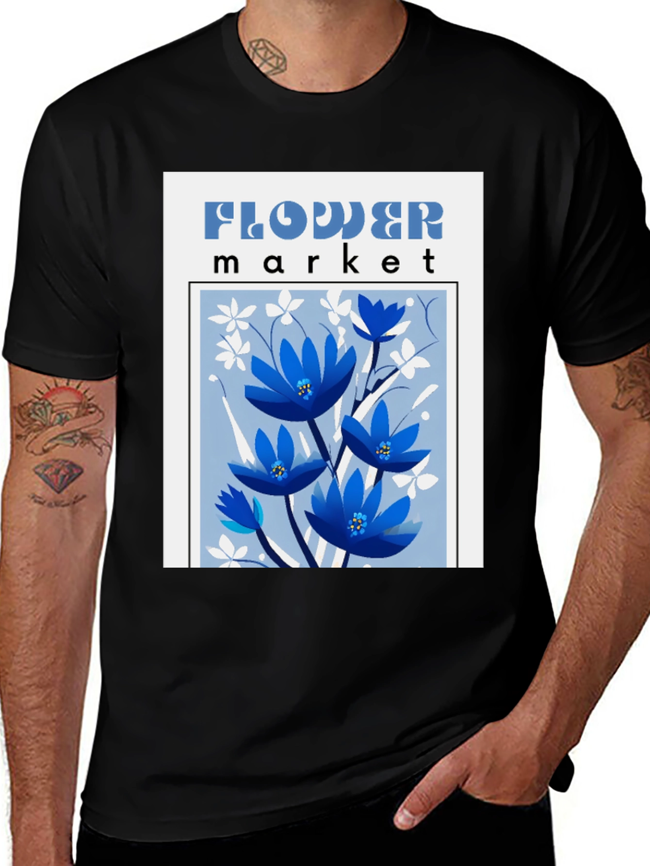 Floral Market Graphic Tee - Stylish Comfort