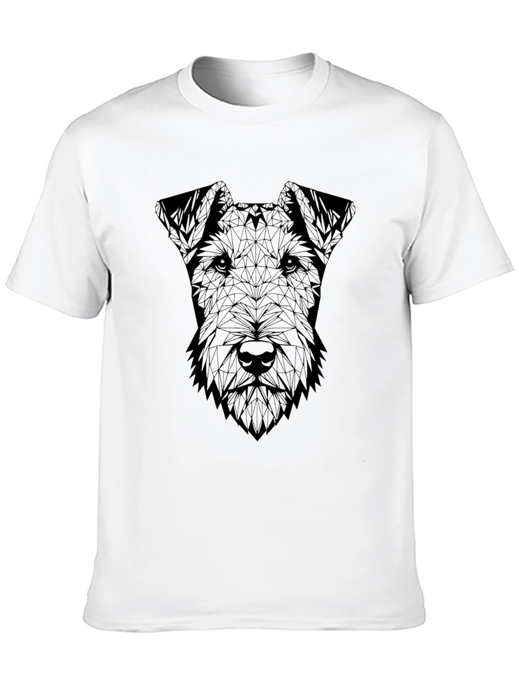 Geometric Dog Graphic Tee - Modern Style