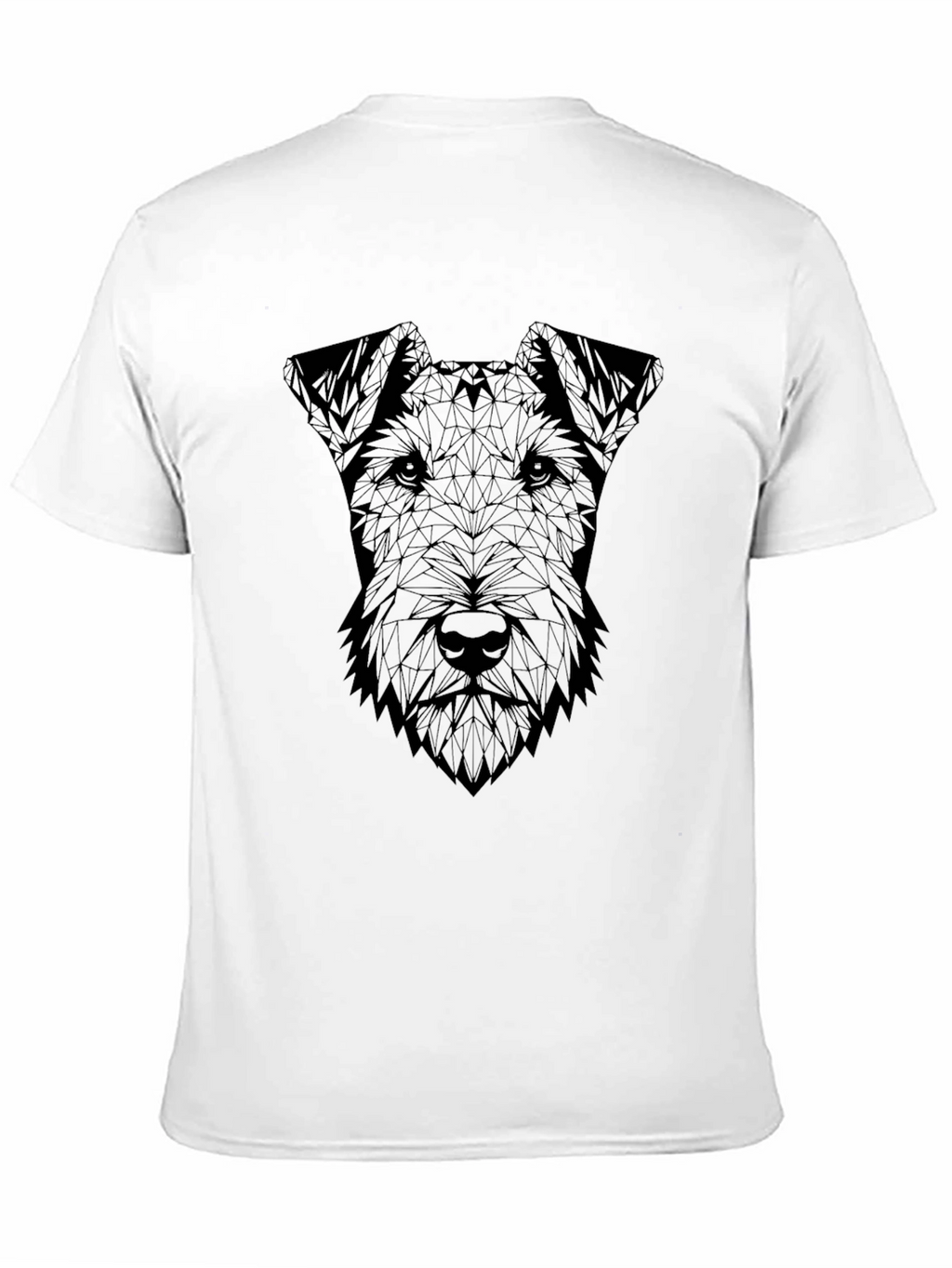 Geometric Dog Graphic Tee - Modern Style